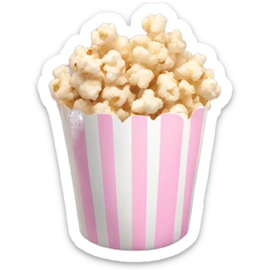 Light pink popcorn sticker