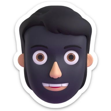 face with a deadpan look and subtle smirk, sarcastic sticker