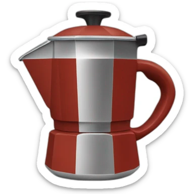 Moka pot red sticker