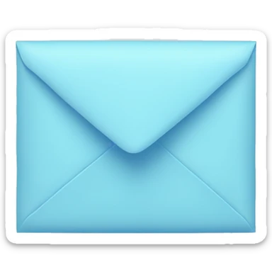 pastel blue envelope sticker