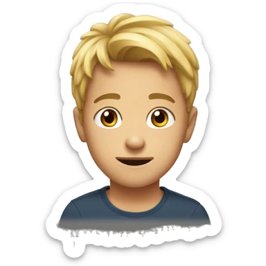 small 18 yers old kid emoji sticker
