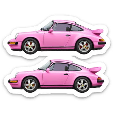 Pink Porsche sticker