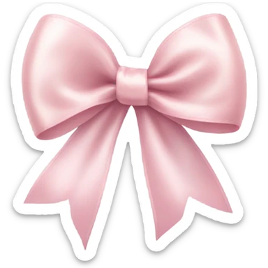 light pink ribbon bow sticker