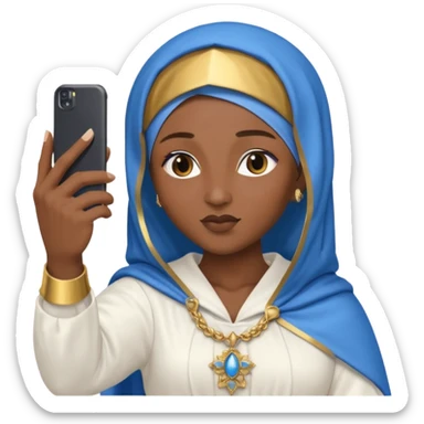 emoji della madonna che si scatta un selfie 
 sticker