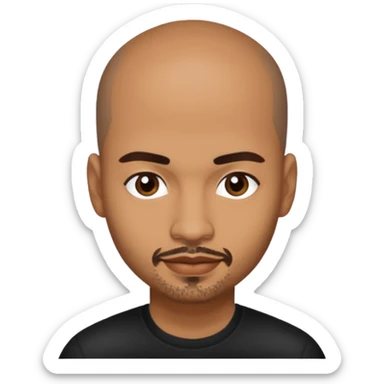 Chico DeBarge (b.1966) with dark brown hair sticker