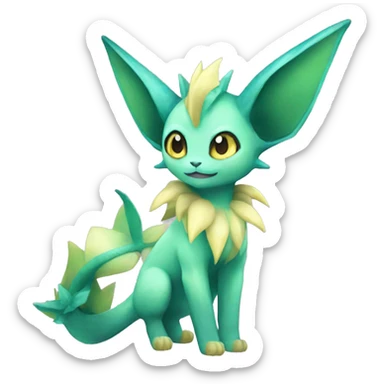 Vaporeon-Leafeon full body sticker