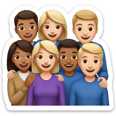 6 people two of them are women and of them are men  sticker