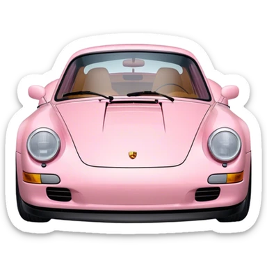 Light pink Porsche  sticker
