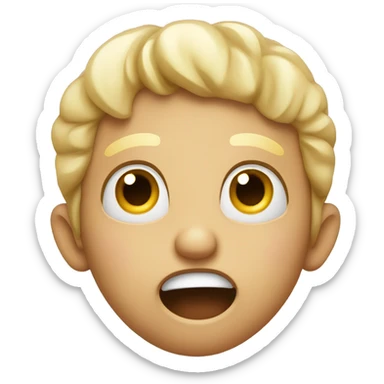 Shocked face with hand in front of mouth sticker