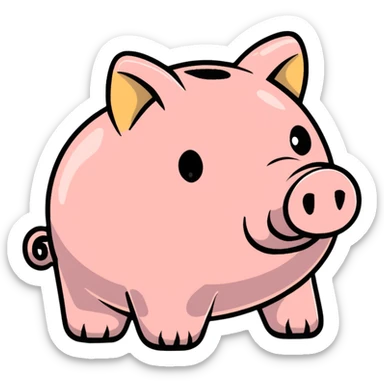 piggy bank representing savings sticker