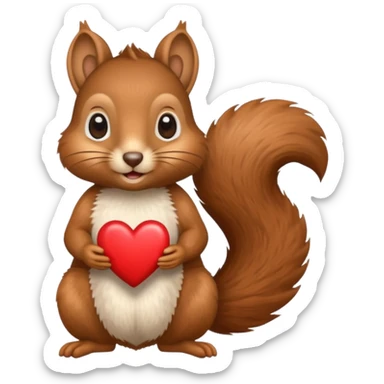 Ecureuil qui fait un cœur  sticker