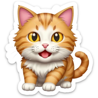 cat attack 123 sticker