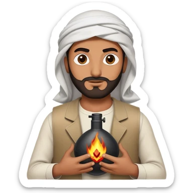 arabic man with bomb on chest sticker