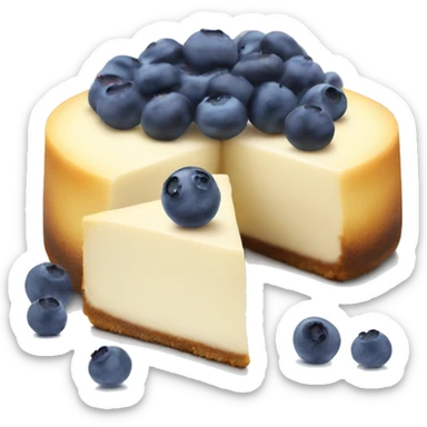 Cheesecake with blueberries on top sticker