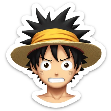 luffy gear 5th hair sticker
