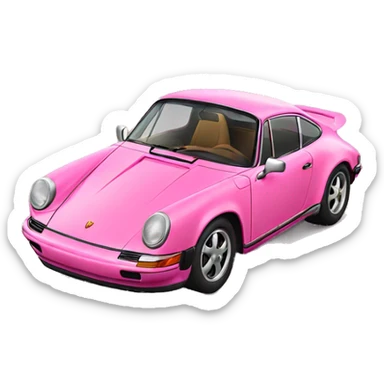 pink porsche  sticker