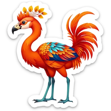 Colorful exotic tropical floral Falvie-Fionbri, full body sticker