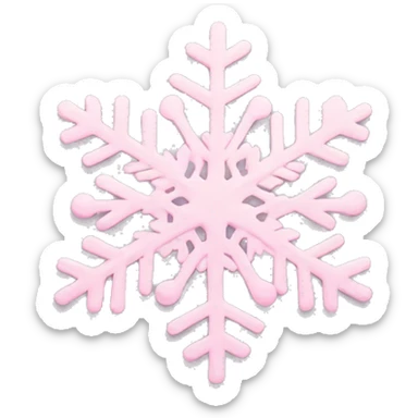 pastel pink snowflake  sticker
