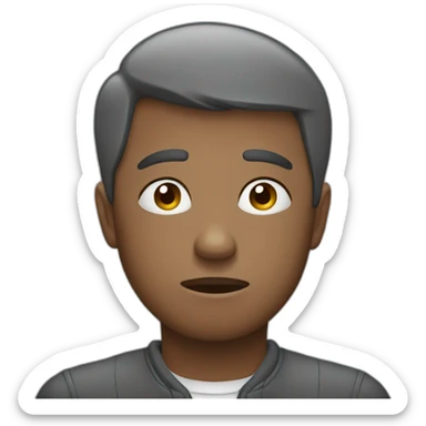 Sad person who missed a flight sticker