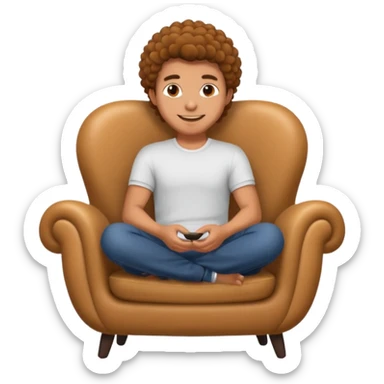 man with coily chairs sticker