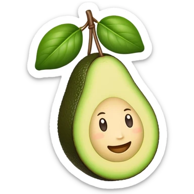 Avocado climber, cute, cartoon sticker