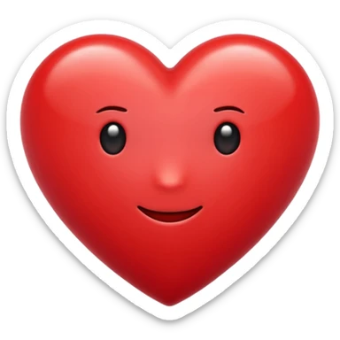 emoji heart in the color from the photo sticker