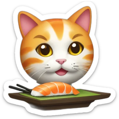 Sushi cat sticker