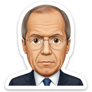 sergei lavrov photorealistic sticker