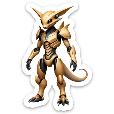 Futuristic Modern Epic Edgy Fakémon-creature-hybrid Full Body sticker