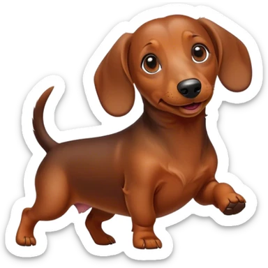 dancing dashund sticker