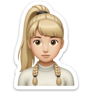 Bang ponytail  sticker