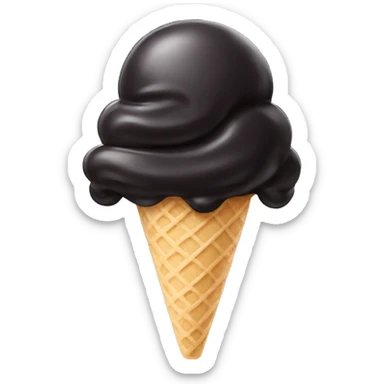black ice cream sticker