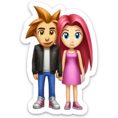 sonic and amy sticker