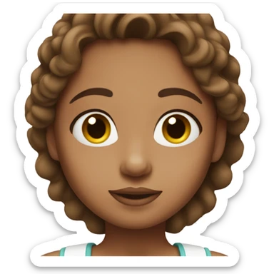 girl with brown hair applying cream on face sticker