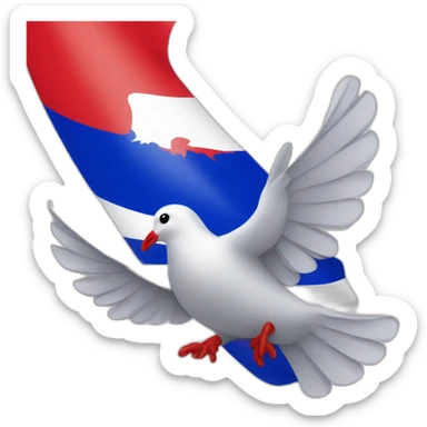 dove with haitian flag sticker