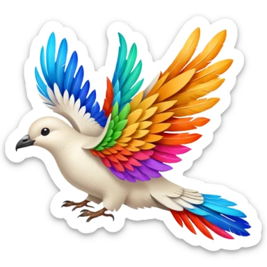 a dovetail consisting of neatly arranged feathers sticker