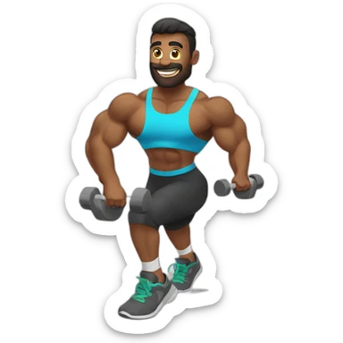 CrossFiter doing workout in gym sticker