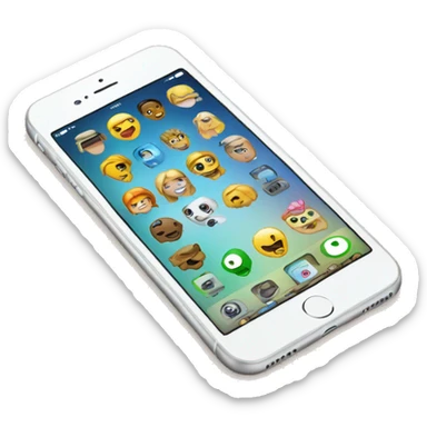 iPhone with apps inside the screen  sticker