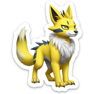 Lombax-Zeraora-Renamon full body sticker
