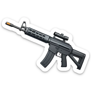Combat assault rifle weapon sticker