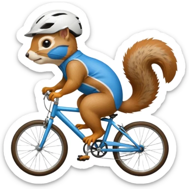 un écureuil cycliste sticker