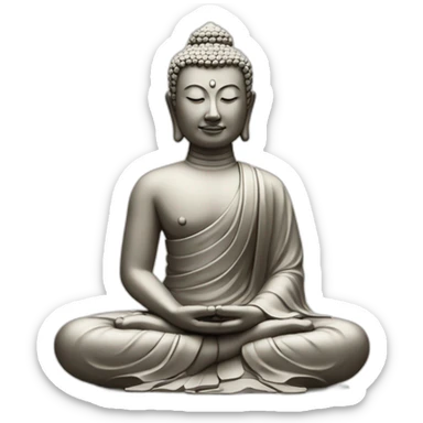 Meditación buddhist zen statue sticker