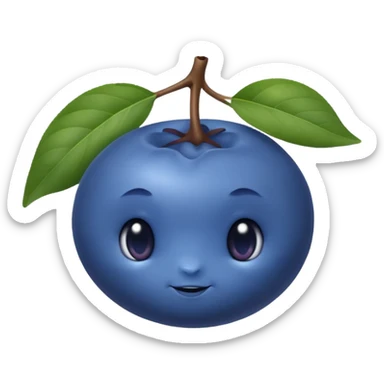 super realistic blueberry sticker