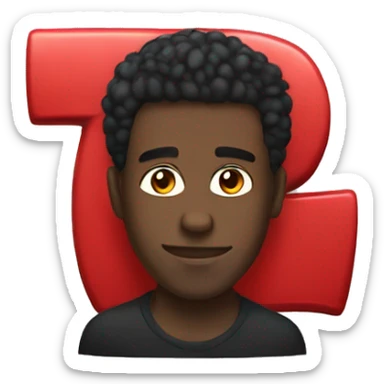 Black guy hanging out of hellcat  sticker