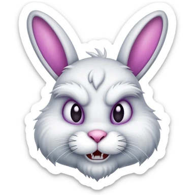 Easter bunny evil sticker