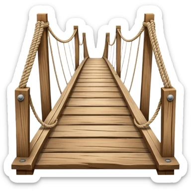 bridge made off rope and wood sticker