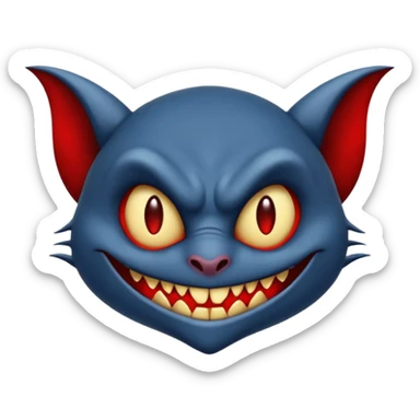 O inima mov,cu trecere spre albastru deschis si coada de drac! sticker