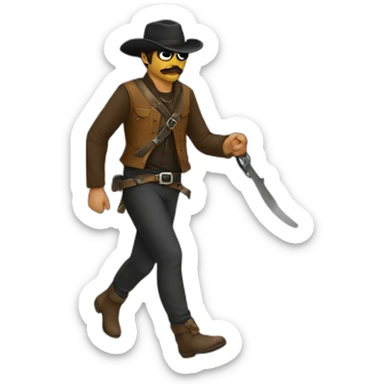 The gait of a bandit sticker