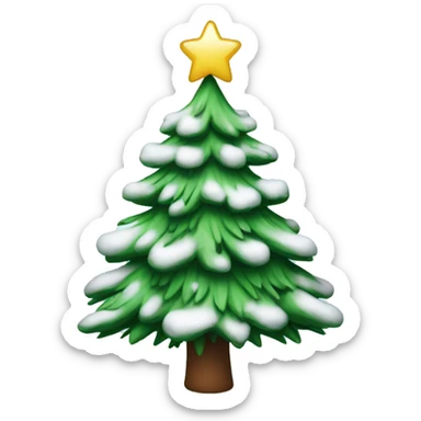 christmas tree with snow sticker