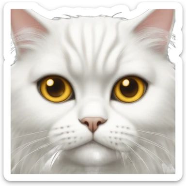 White persian cat with gold eyes sticker